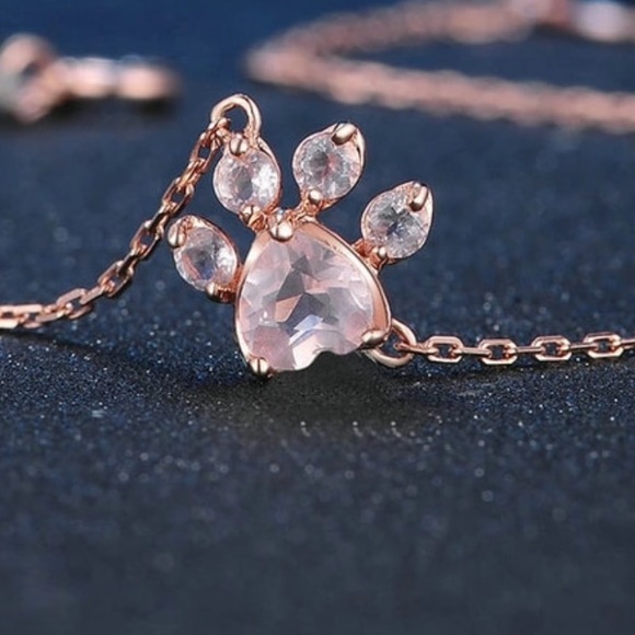 Rose Gold Paw Bracelet - Picture 4 of 5